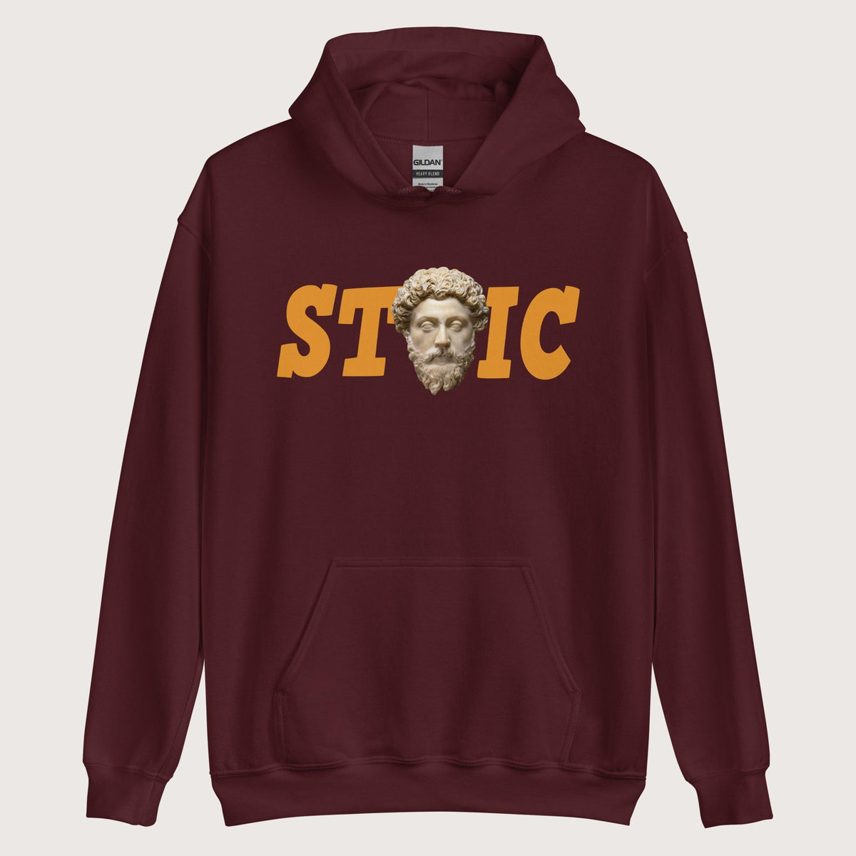 Maroon Stoic Marcus Aurelius Hoodie - history buff gift by HistoHead