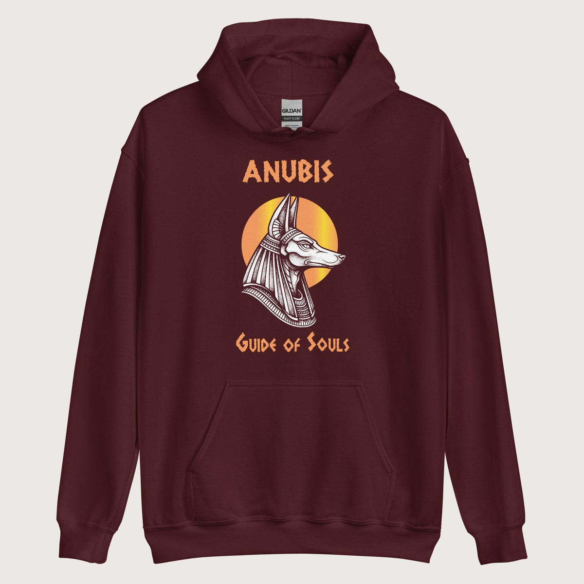 Maroon Anubis Guide of Souls Hoodie - history buff gift by HistoHead