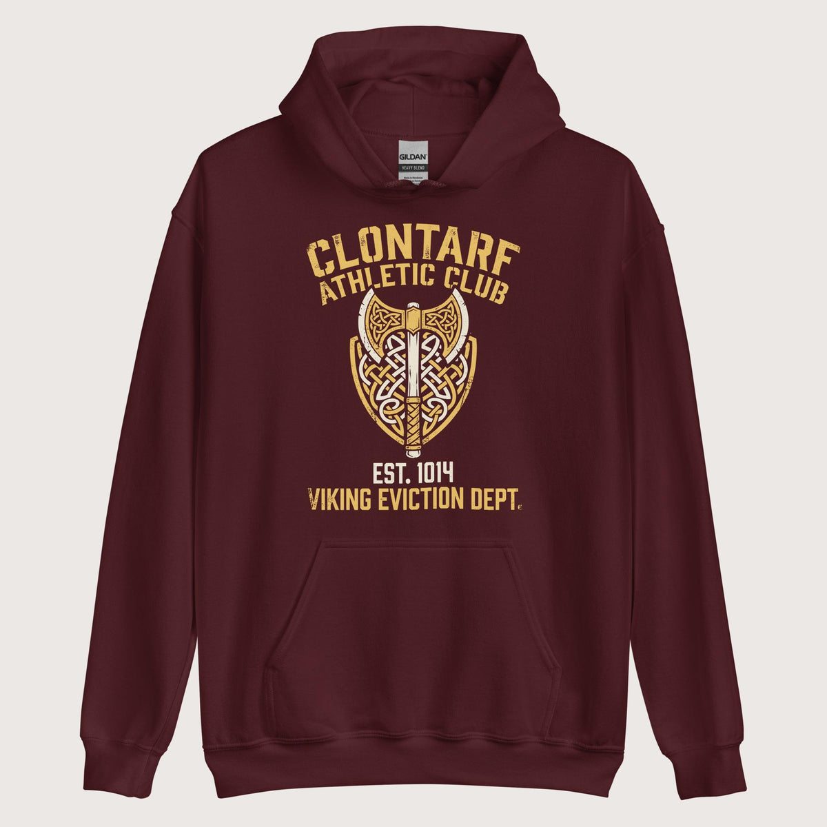 Maroon Clontarf Athletic Club Hoodie - history buff gift by HistoHead
