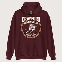 Maroon Crayford Running Club Hoodie - history buff gift by HistoHead