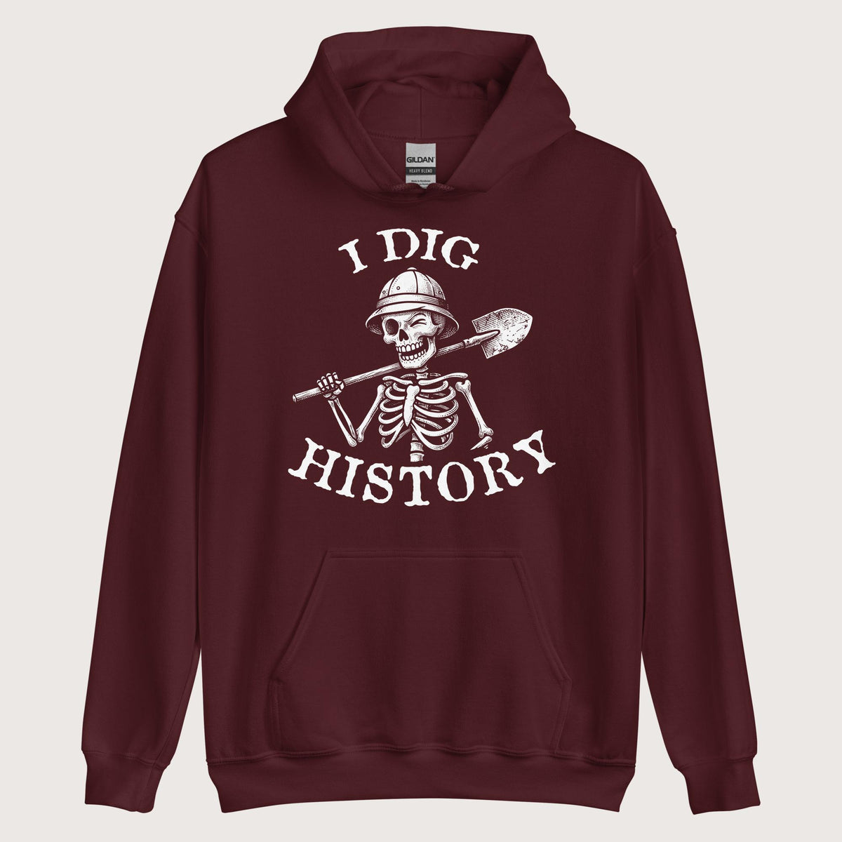 Maroon I Dig History Hoodie - history buff gift by HistoHead