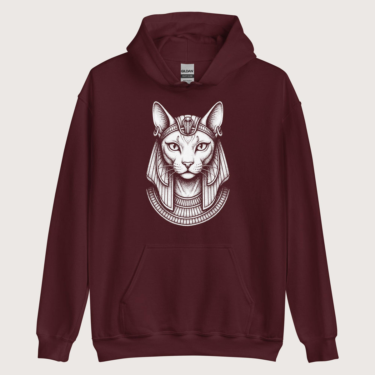 Maroon Bastet Hoodie - history buff gift by HistoHead