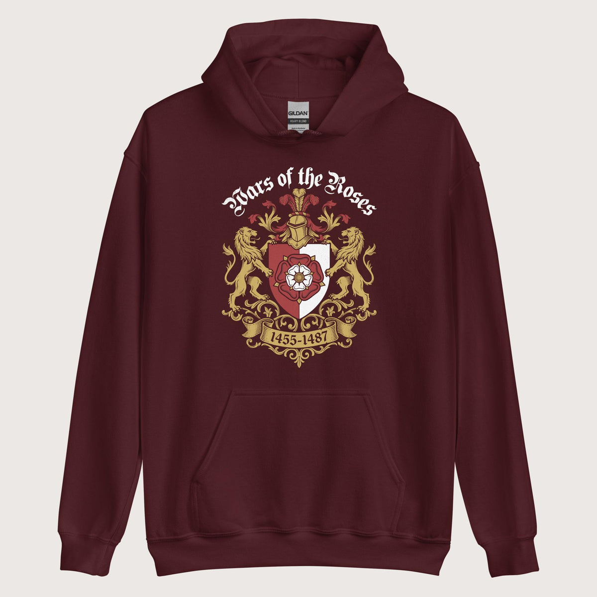 Maroon Wars of the Roses Hoodie - history buff gift by HistoHead