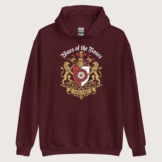 Maroon Wars of the Roses Hoodie - history buff gift by HistoHead