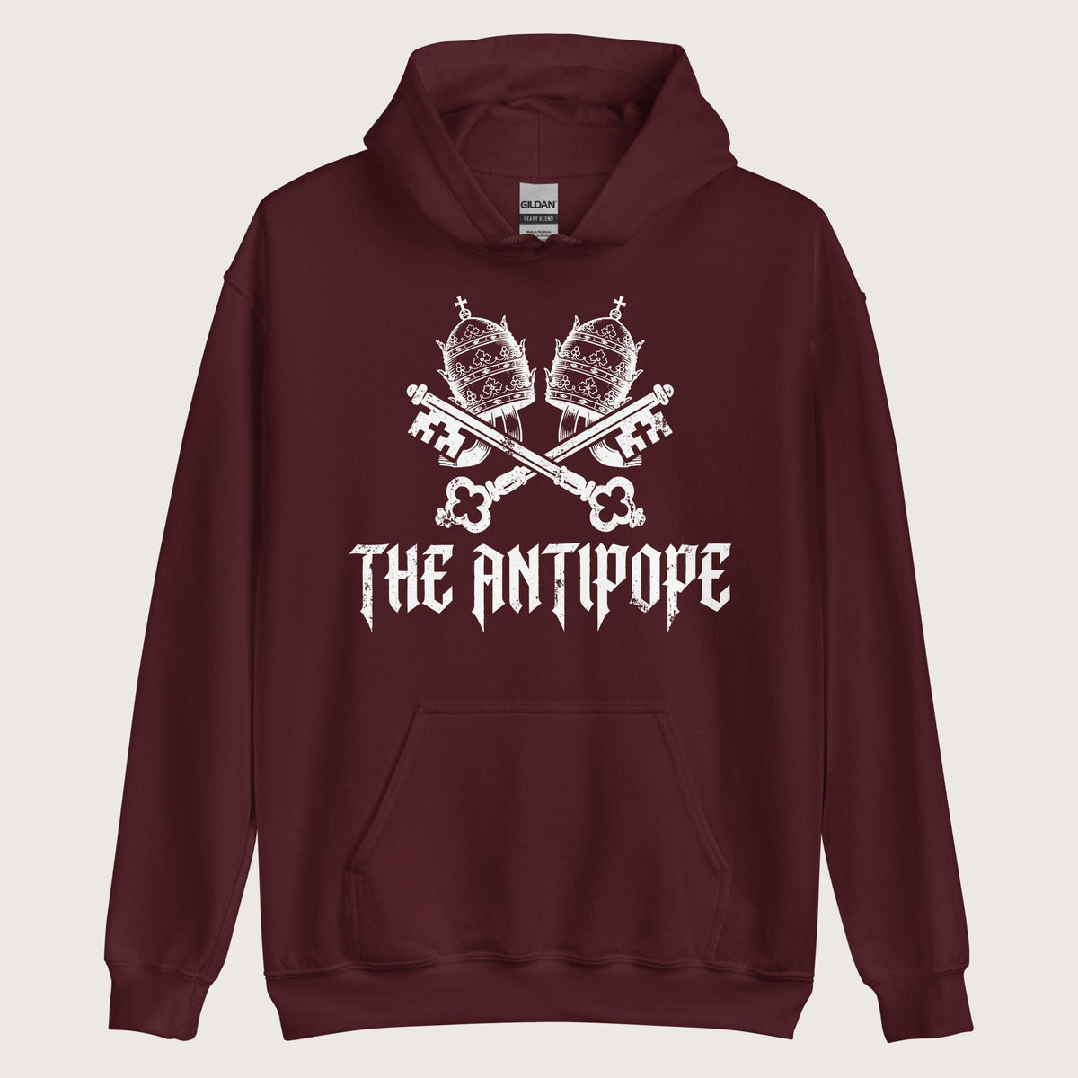 Maroon The Antipope Hoodie - history buff gift by HistoHead