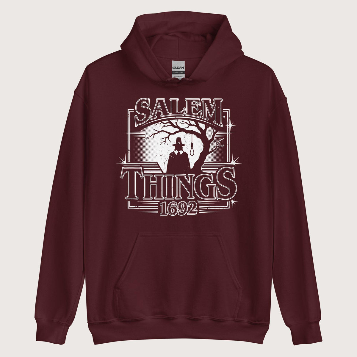 Maroon Salem Things 1692 Hoodie - history buff gift by HistoHead