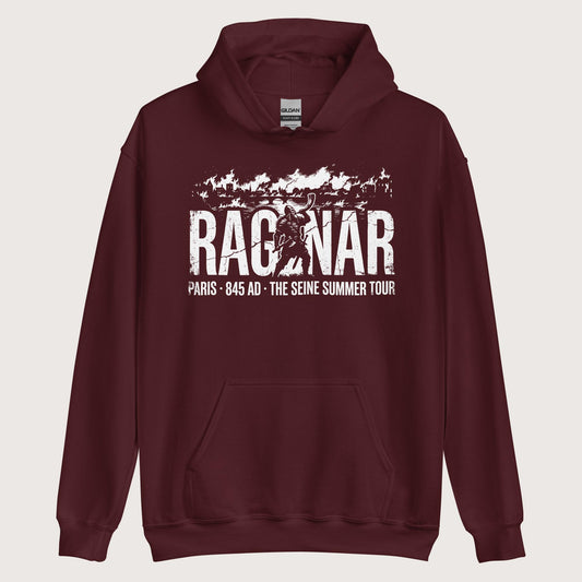 Maroon Ragnar The Seine Summer Tour Hoodie - history buff gift by HistoHead