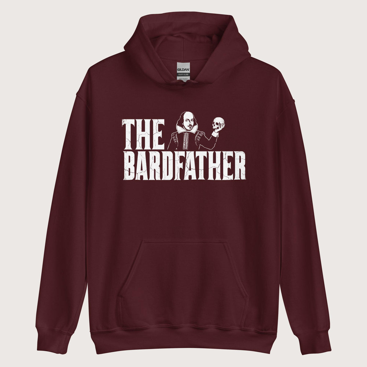 Maroon Shakespeare The Bardfather Hoodie - history buff gift by HistoHead