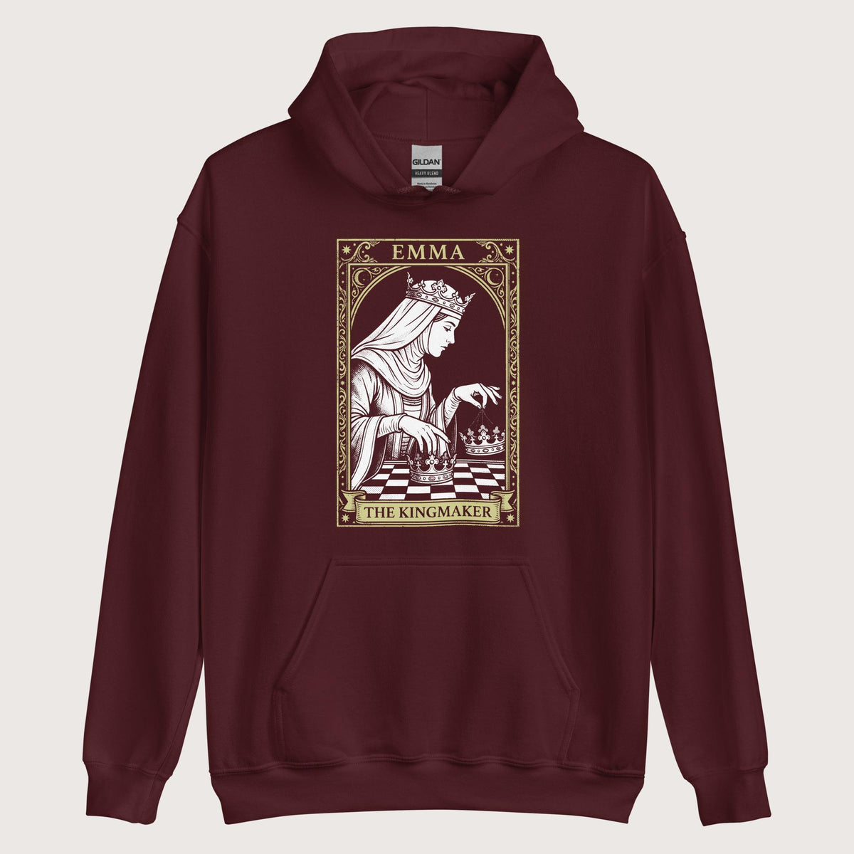Maroon Emma of Normandy The Kingmaker Hoodie - history buff gift by HistoHead