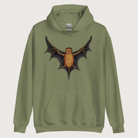 Military Green Weird Medieval Bat Hoodie - history buff gift by HistoHead