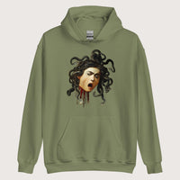 Military Green Medusa by Caravaggio Hoodie - history buff gift by HistoHead