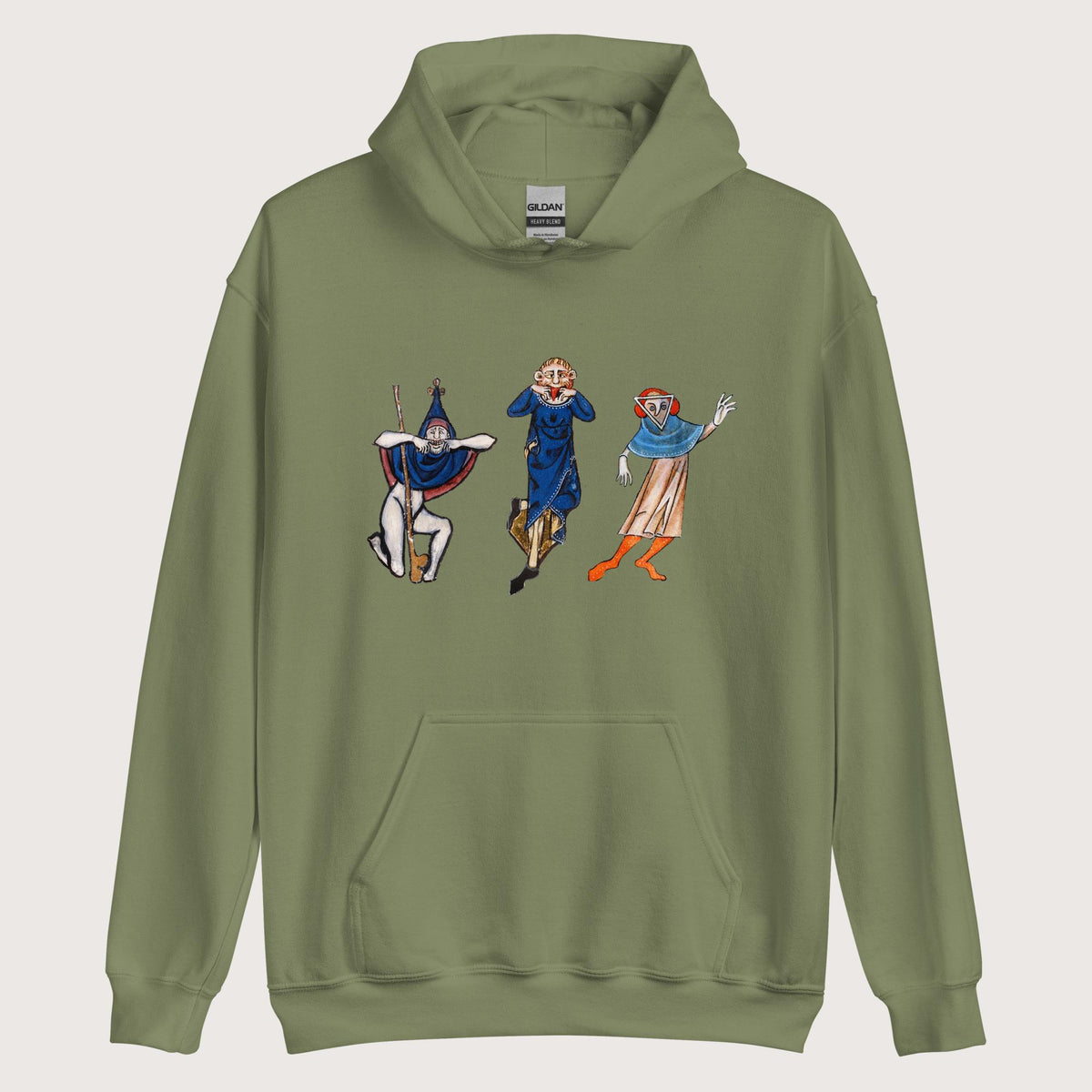 Military Green Medieval Fun Time Hoodie - history buff gift by HistoHead