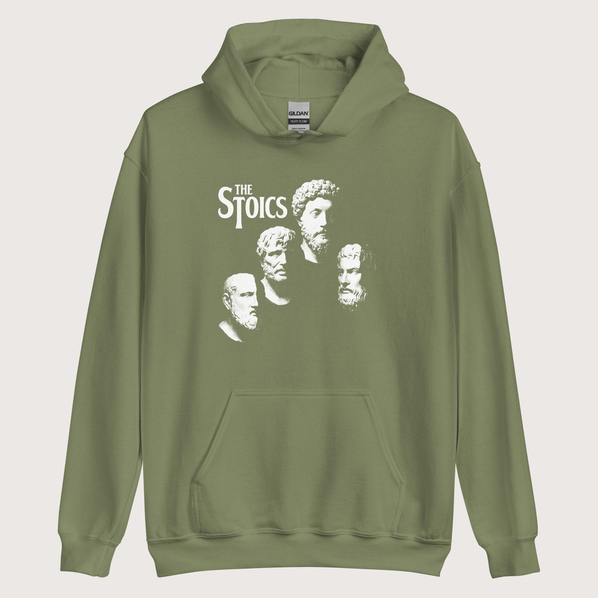 Military Green The Stoics Hoodie - history buff gift by HistoHead