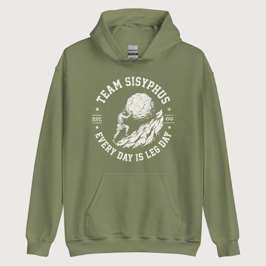 Military Green Team Sisyphus Hoodie - history buff gift by HistoHead