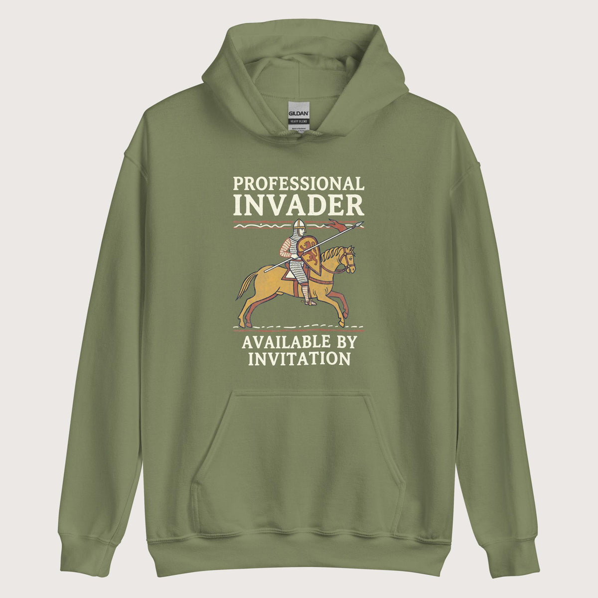 Military Green Professional Invader Hoodie - history buff gift by HistoHead