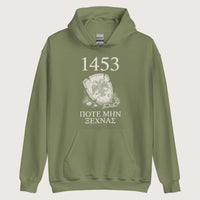 Military Green 1453 Never Forget Hoodie - history buff gift by HistoHead