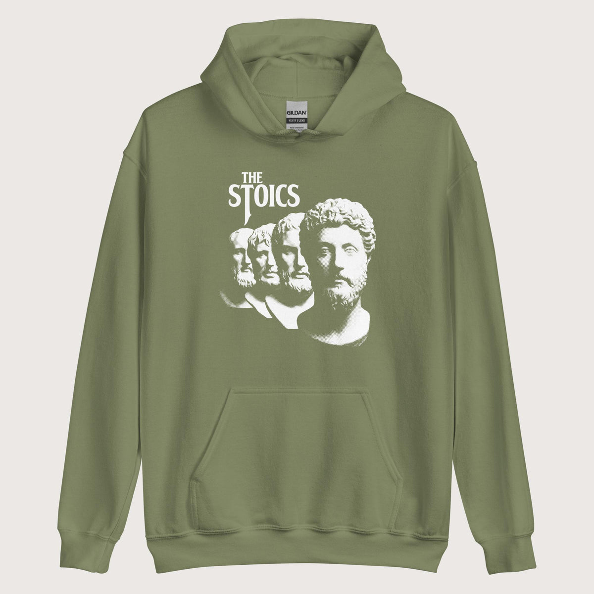 Military Green The Stoics Band Hoodie - history buff gift by HistoHead