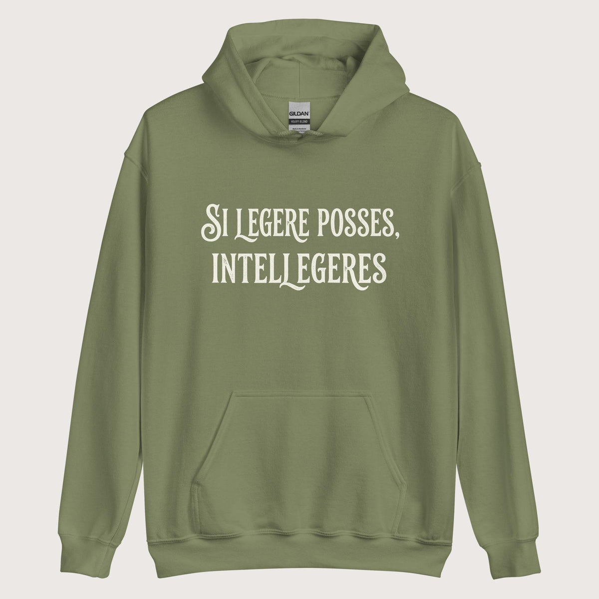 Military Green If You Could Read It You Would Understand in Latin Hoodie - history buff gift by HistoHead