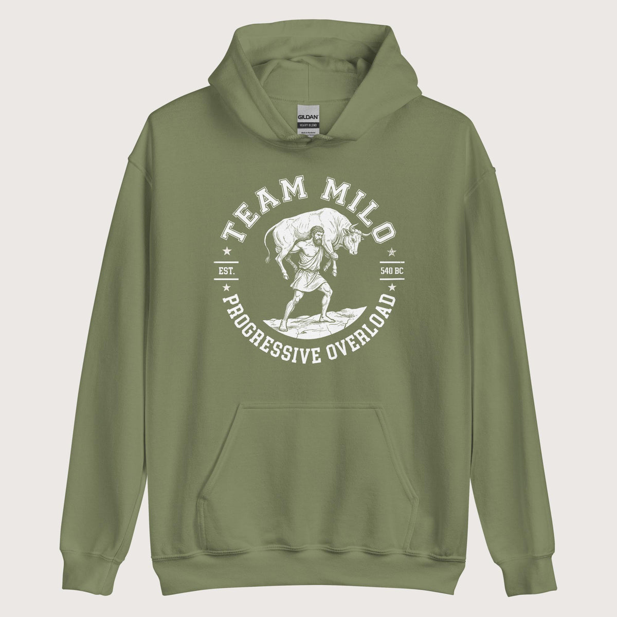 Military Green Team Milo Hoodie - history buff gift by HistoHead