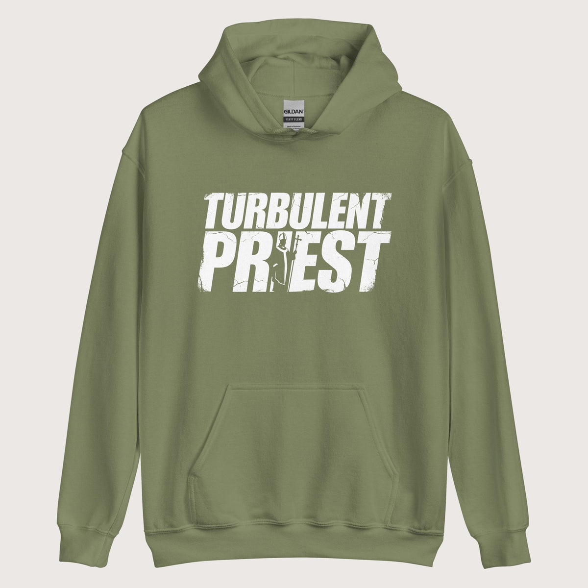 Military Green Thomas Becket Turbulent Priest Hoodie - history buff gift by HistoHead