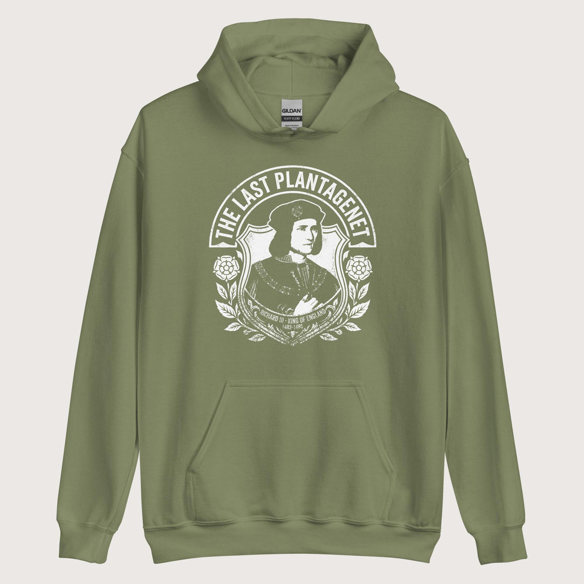Military Green Richard III The Last Plantagenet Hoodie - history buff gift by HistoHead