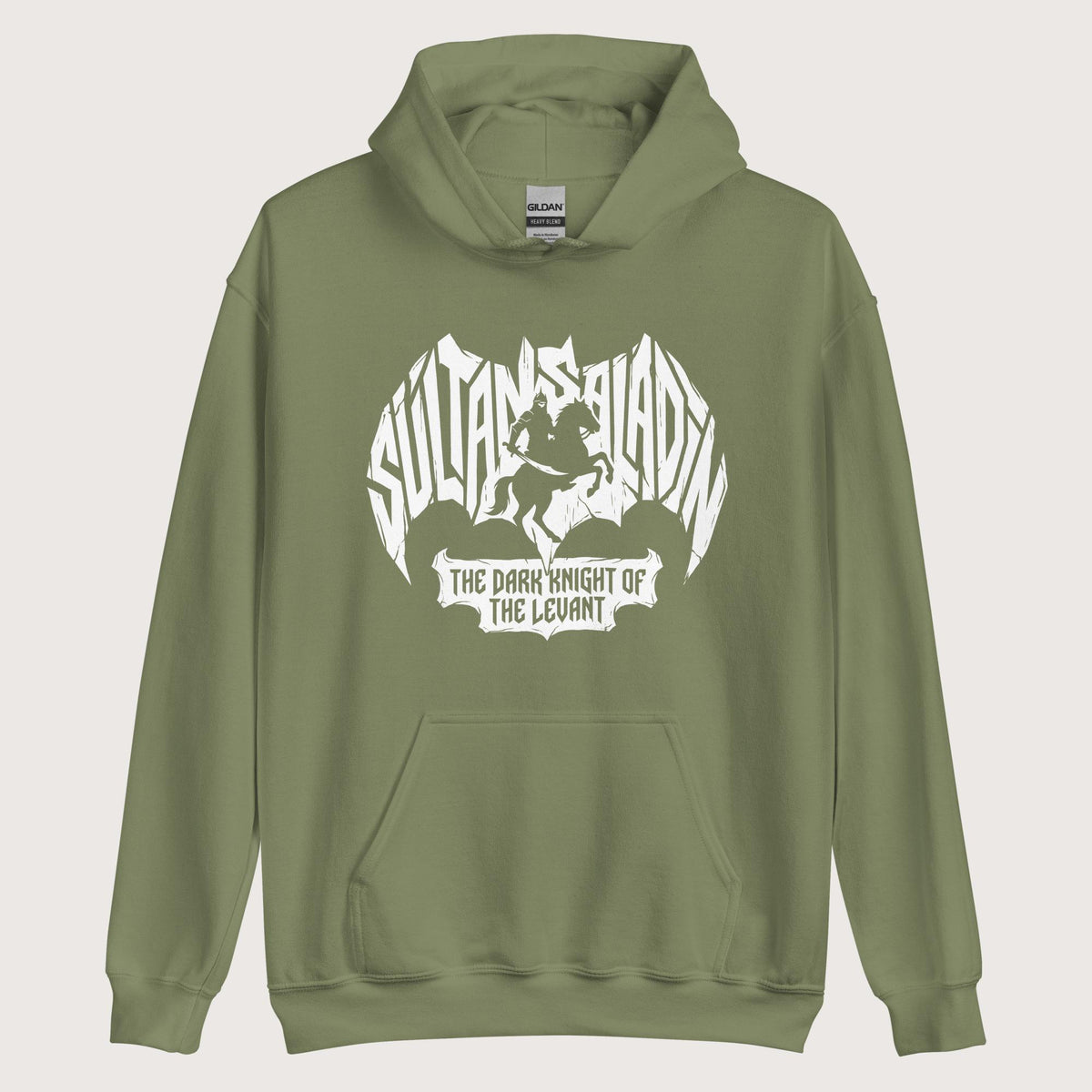 Military Green Saladin Dark Knight Hoodie - history buff gift by HistoHead