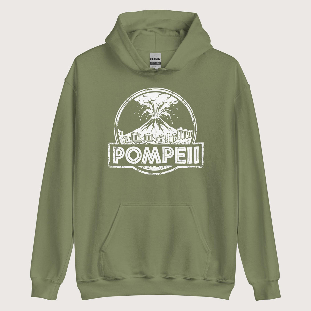 Military Green Pompeii Hoodie - history buff gift by HistoHead