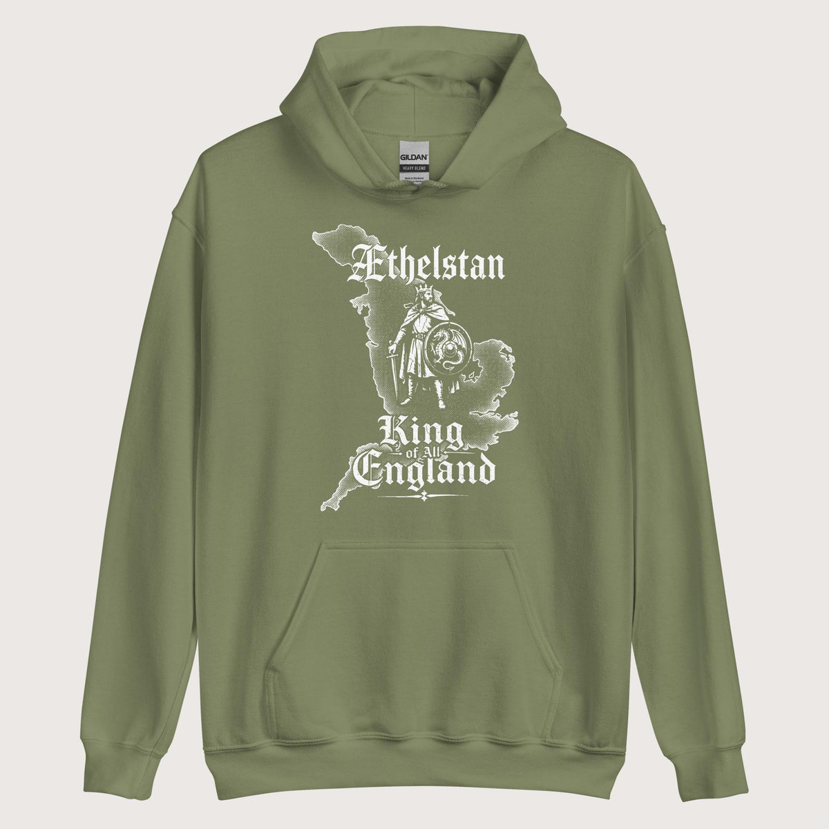 Military Green Æthelstan Territory Hoodie - history buff gift by HistoHead