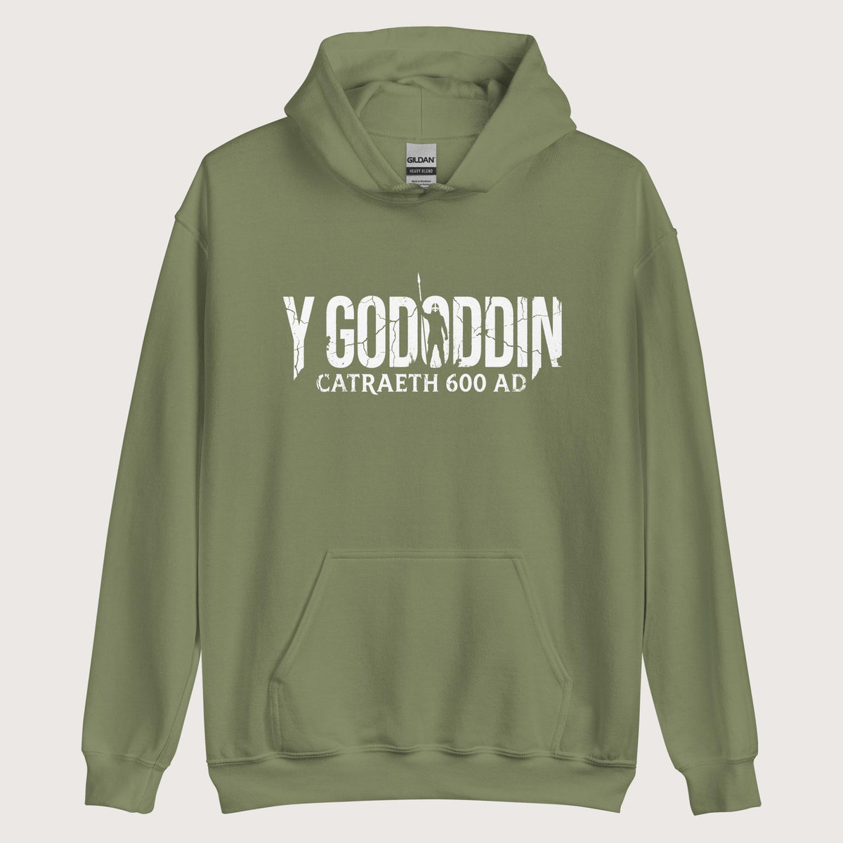 Military Green Y Gododdin Catraeth 600 Hoodie - history buff gift by HistoHead
