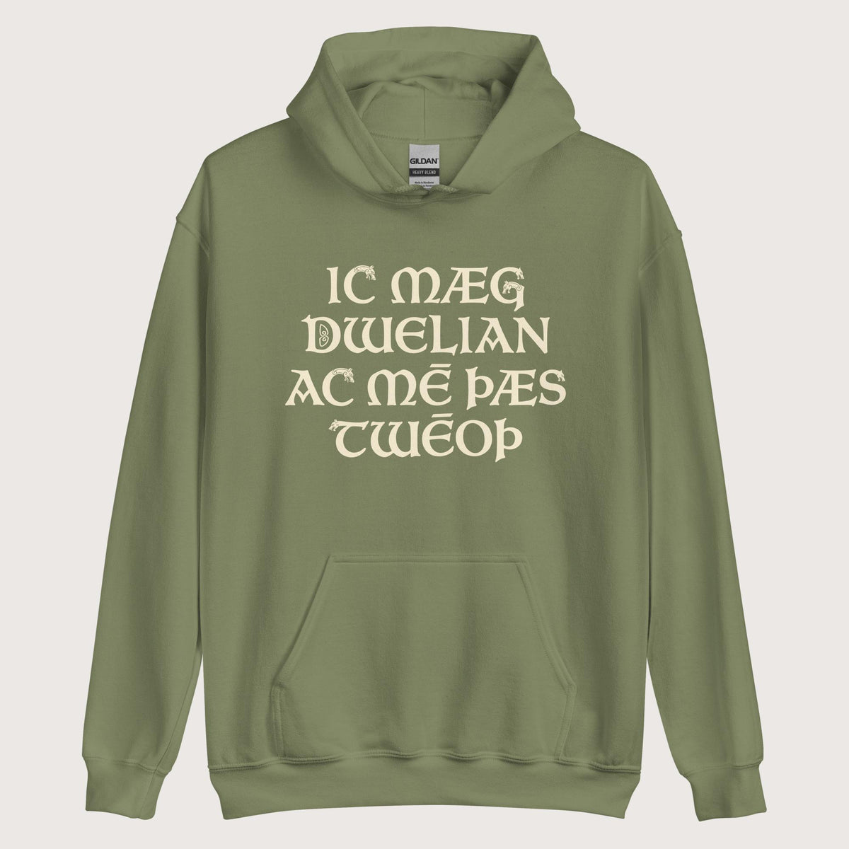 Military Green I May Be Wrong But I Doubt It in Old English Hoodie - history buff gift by HistoHead