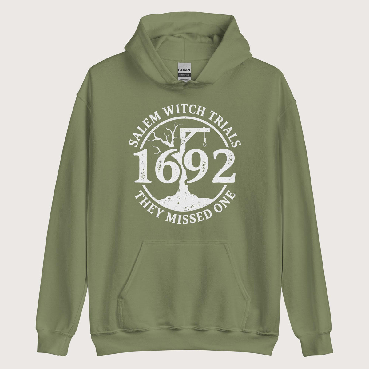 Military Green Salem Witch Trials They Missed One Hoodie - history buff gift by HistoHead
