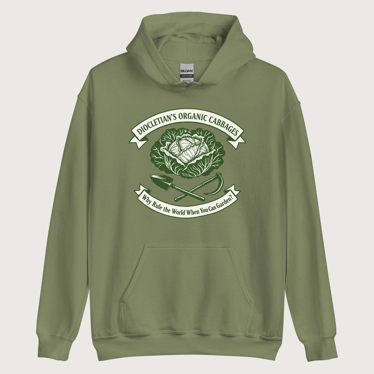 Military Green Diocletian's Cabbage Hoodie - history buff gift by HistoHead