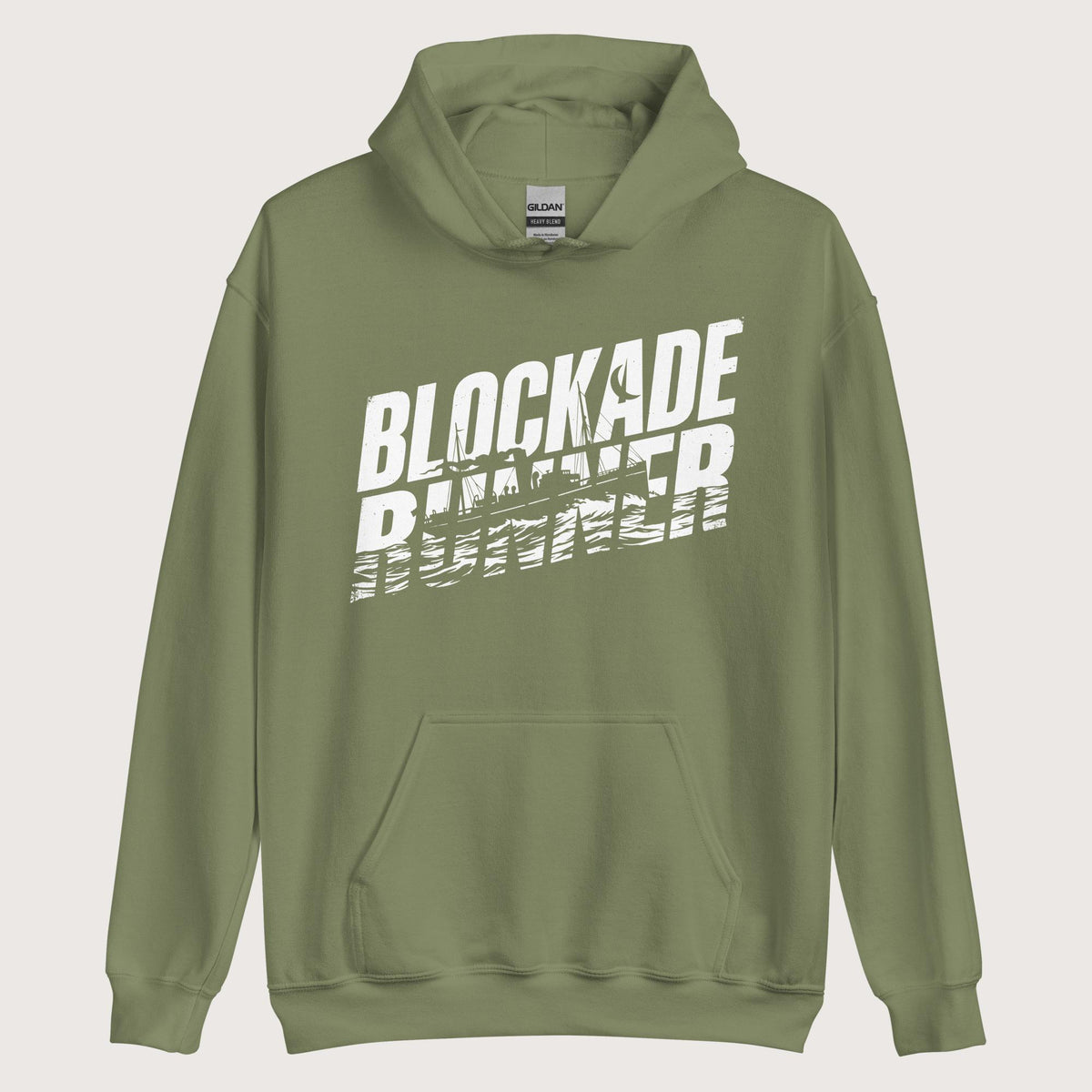 Military Green Blockade Runner Hoodie - history buff gift by HistoHead