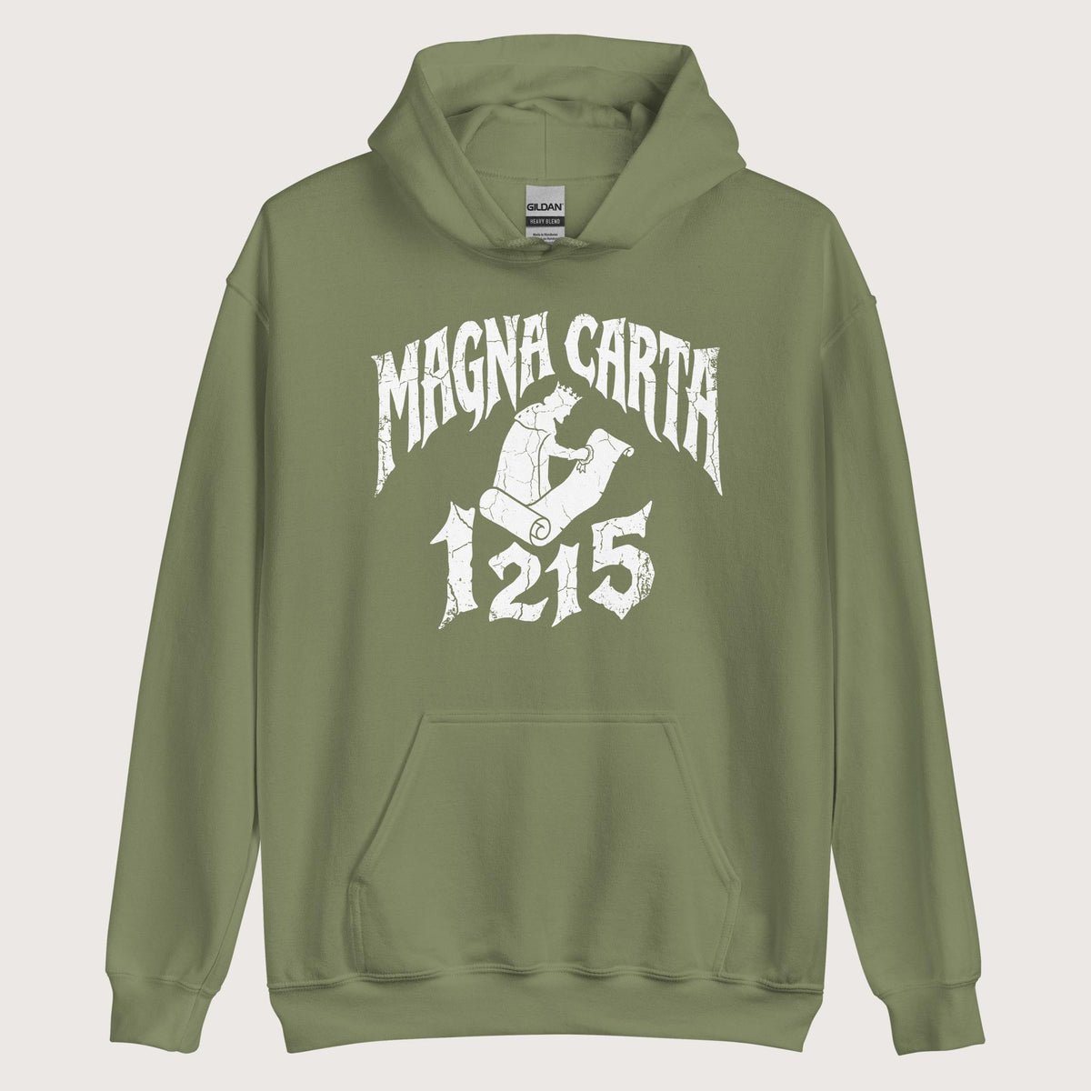 Military Green Magna Carta 1215 Hoodie - history buff gift by HistoHead