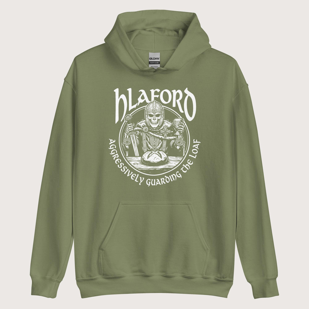 Military Green Hlaford Loaf Guardian Hoodie - history buff gift by HistoHead