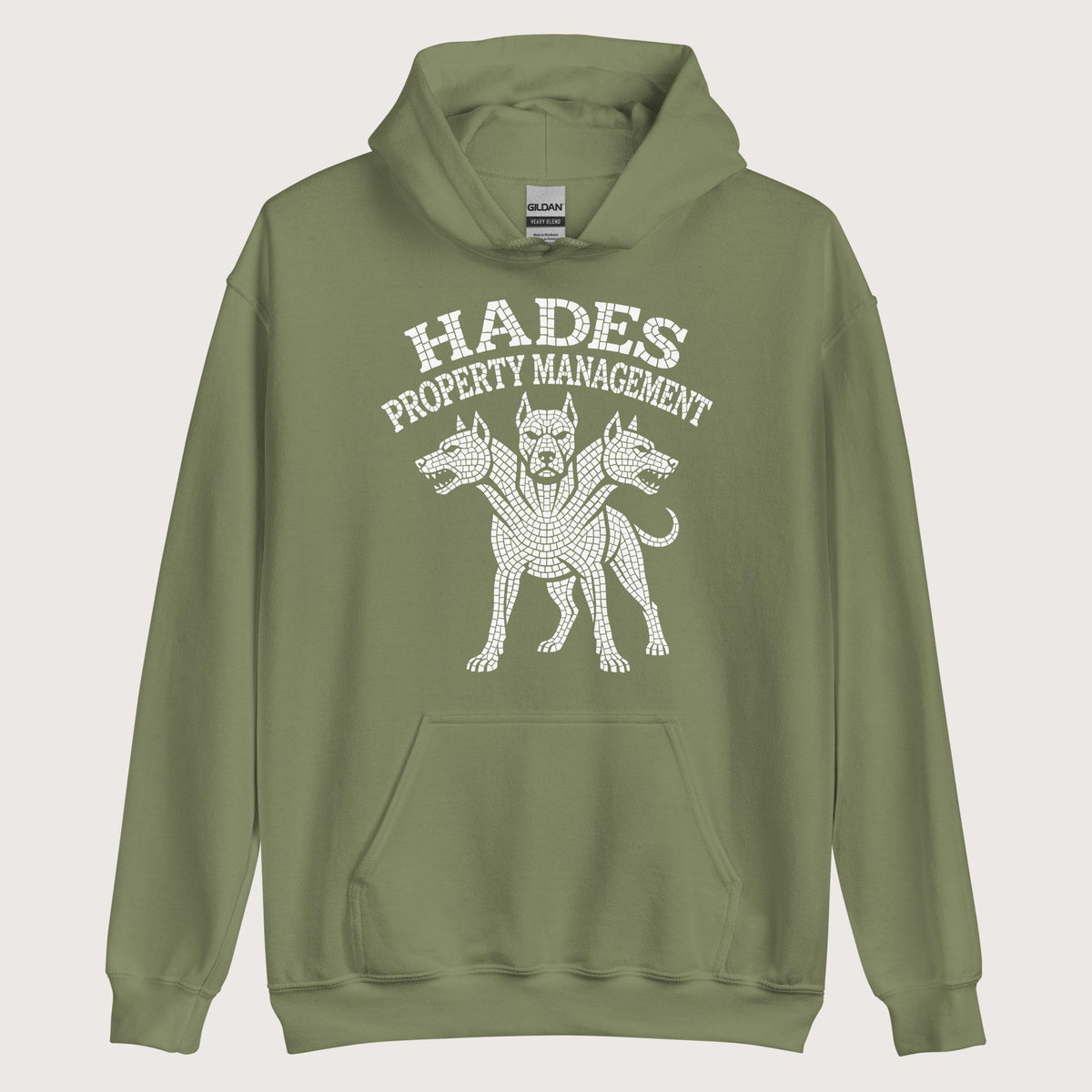 Military Green Hades Property Management Hoodie - history buff gift by HistoHead