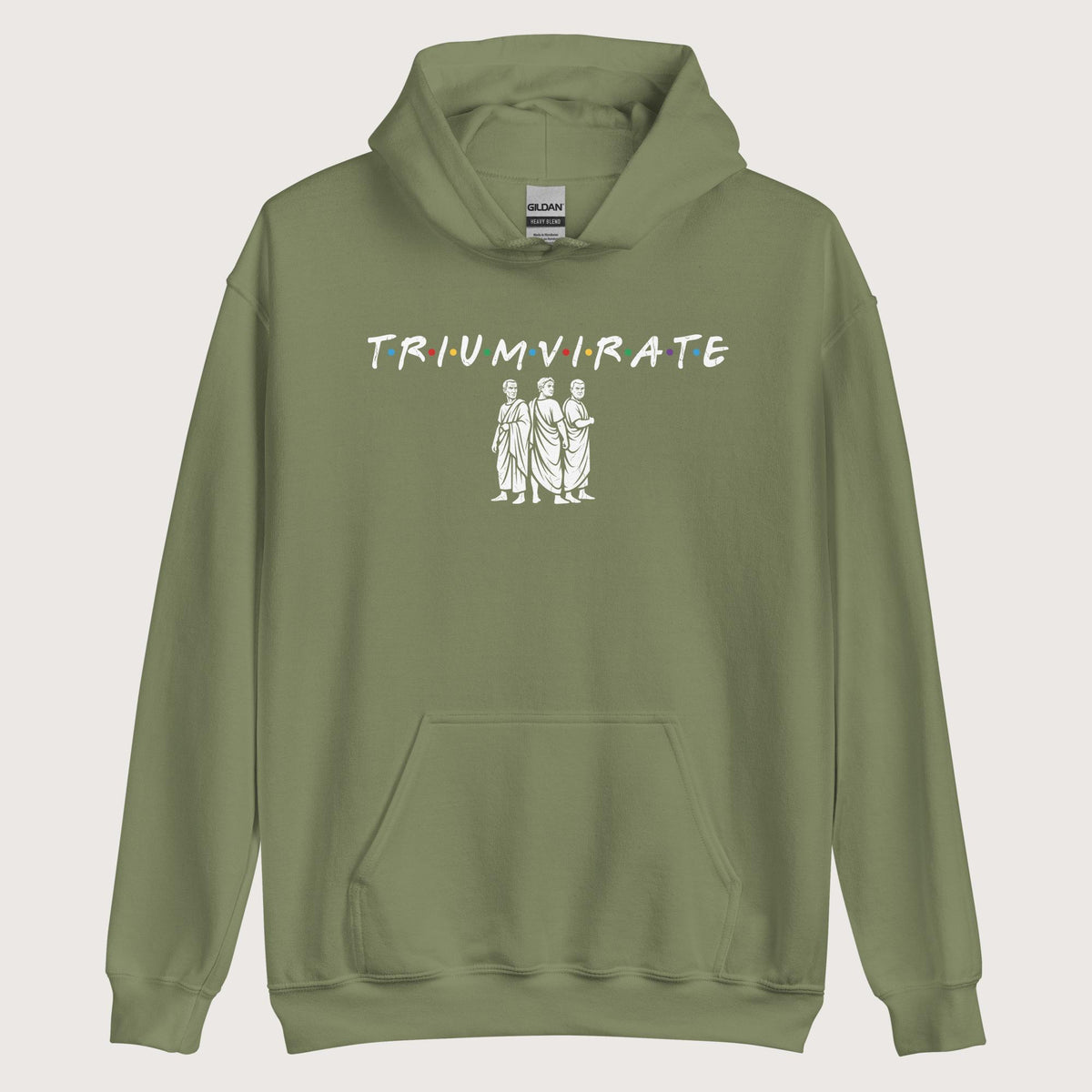 Military Green First Triumvirate Hoodie - history buff gift by HistoHead