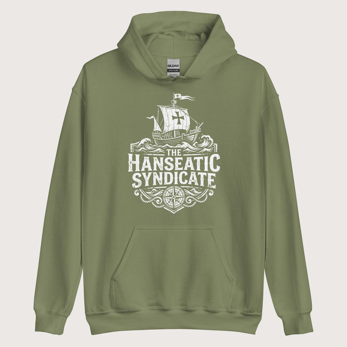 Military Green The Hanseatic Syndicate Hoodie - history buff gift by HistoHead