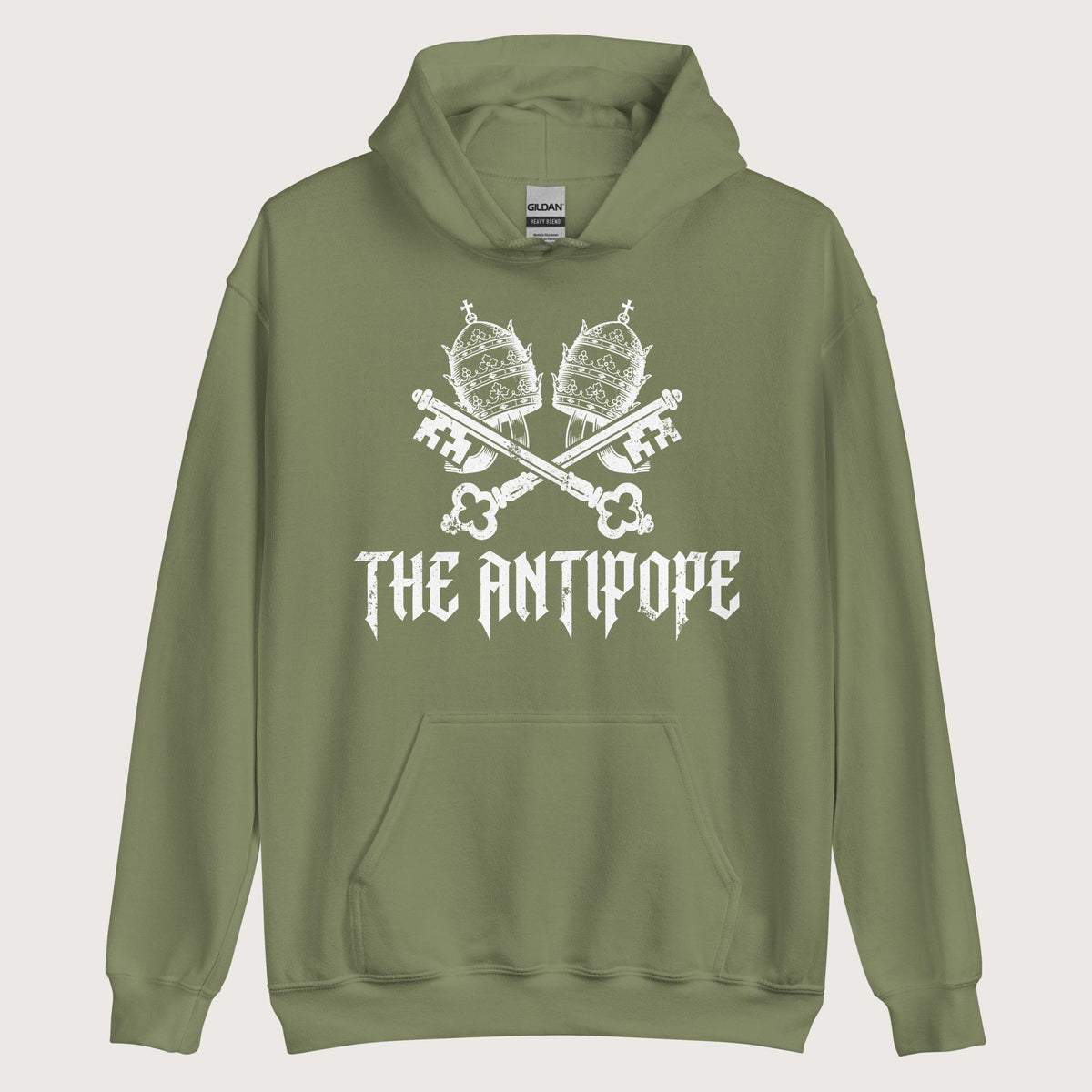 Military Green The Antipope Hoodie - history buff gift by HistoHead