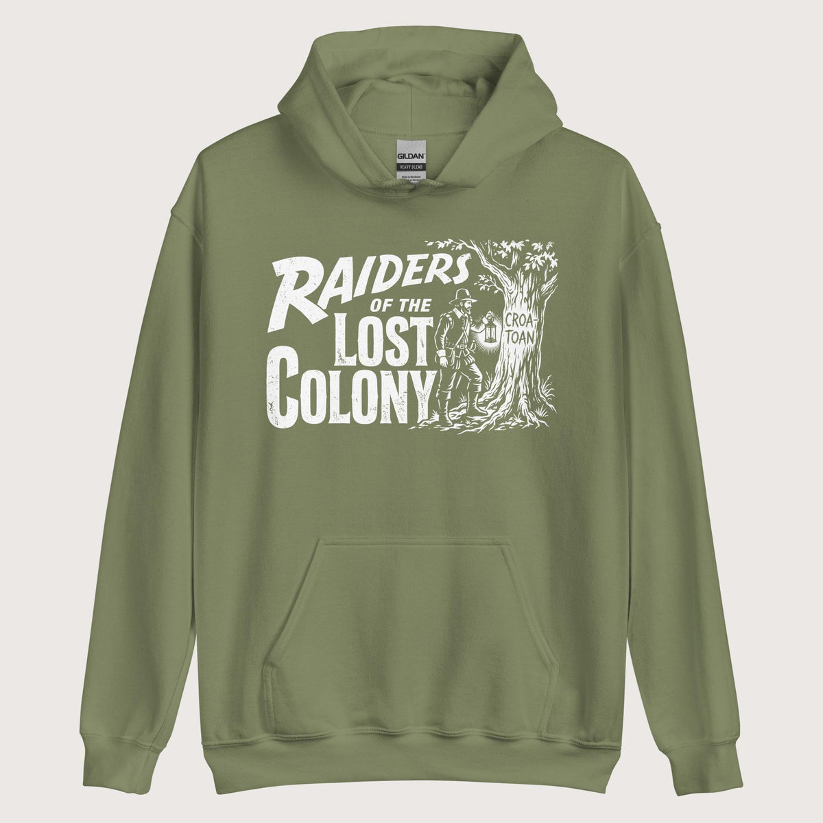 Military Green Raiders of the Lost Colony Hoodie - history buff gift by HistoHead