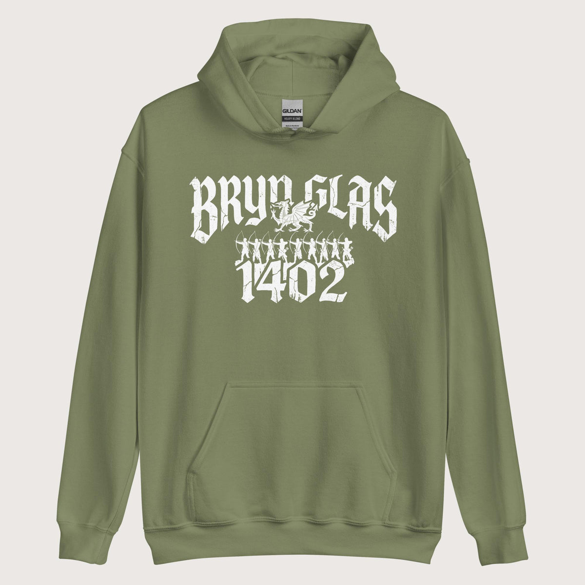 Military Green Battle of Bryn Glas 1402 Hoodie - history buff gift by HistoHead