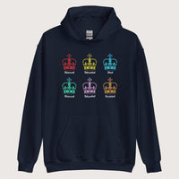 Navy Six Queens Hoodie - history buff gift by HistoHead
