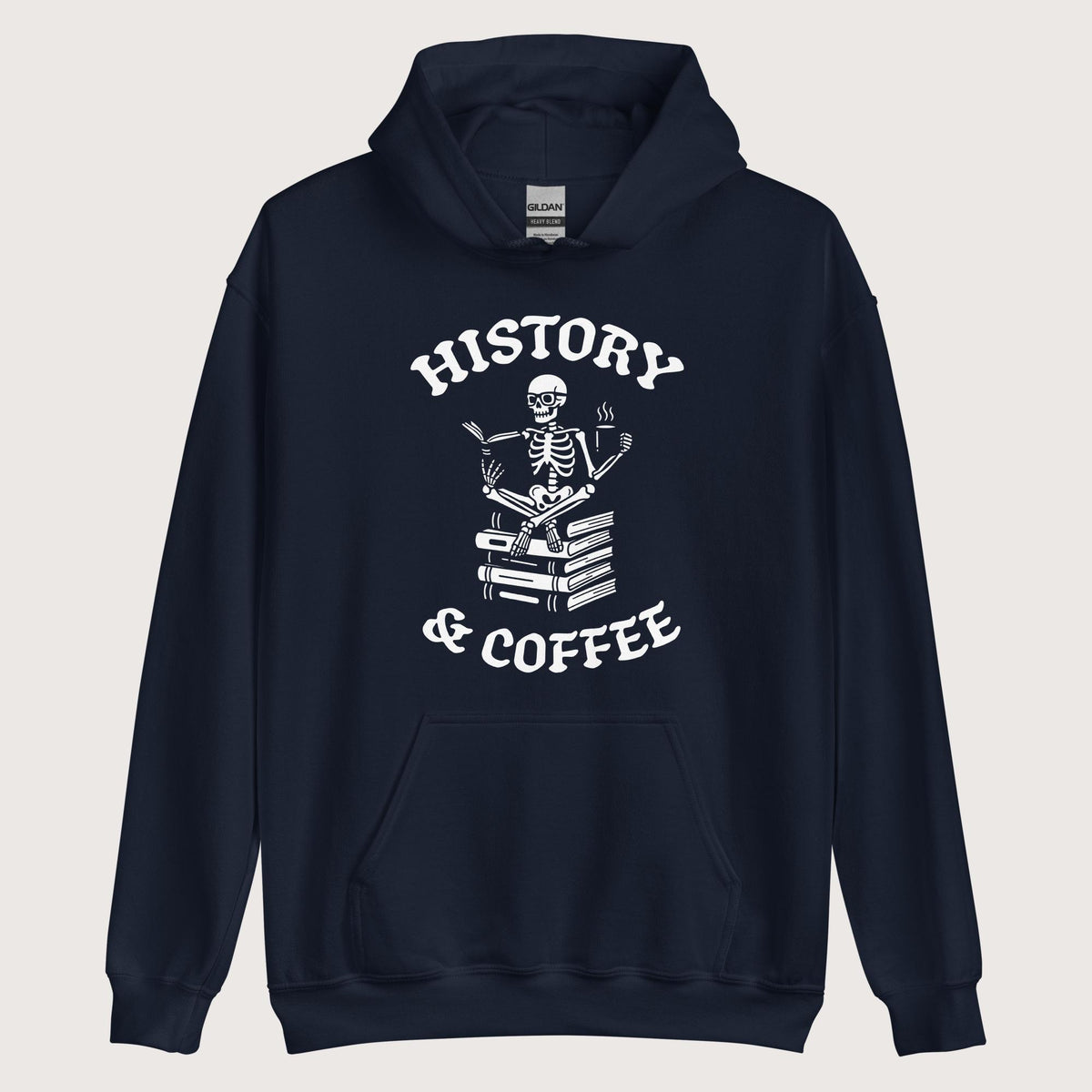 Navy History & Coffee Hoodie - history buff gift by HistoHead