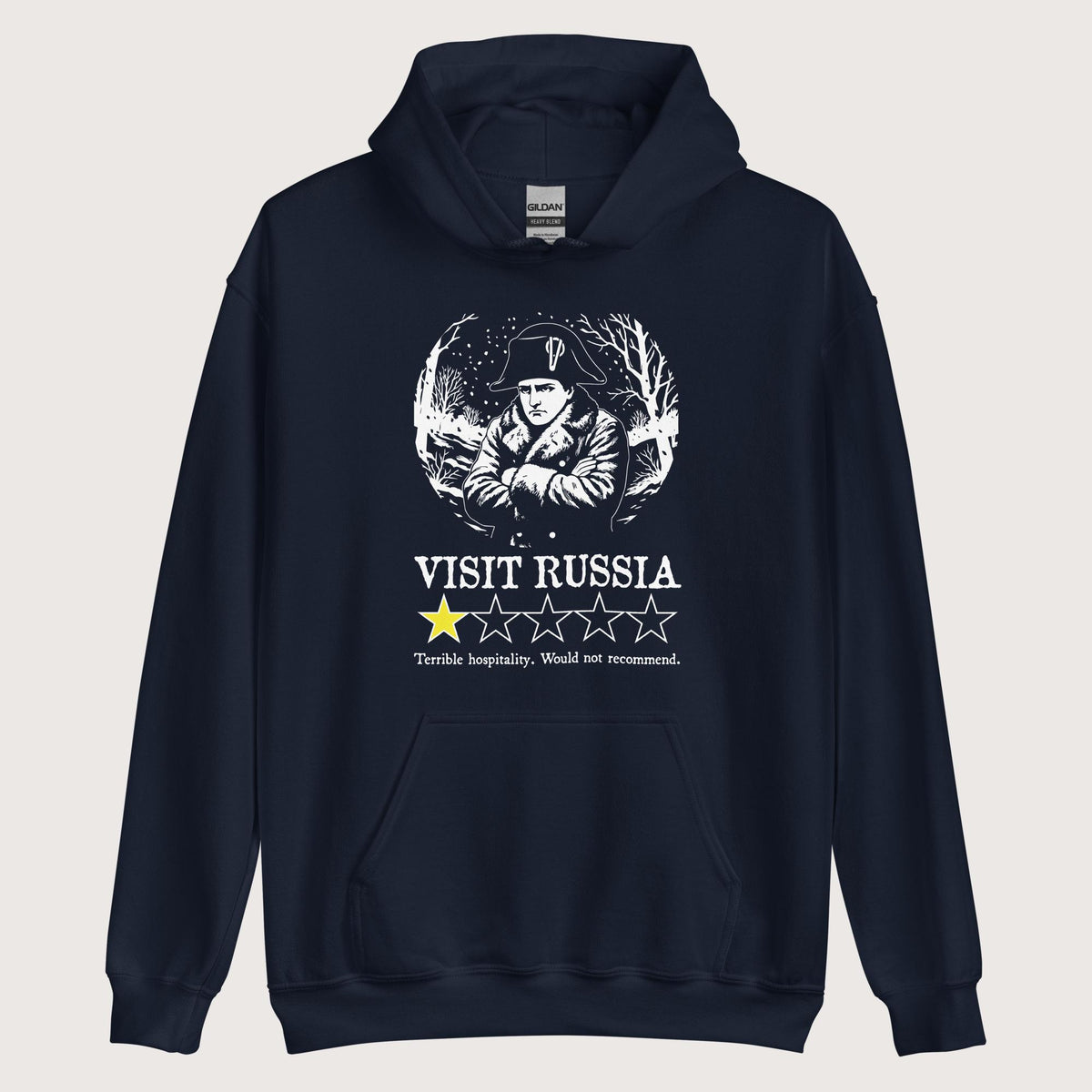 Navy Napoleon Visit Russia Review Hoodie - history buff gift by HistoHead