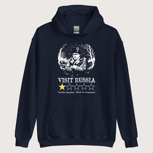 Navy Napoleon Visit Russia Review Hoodie - history buff gift by HistoHead