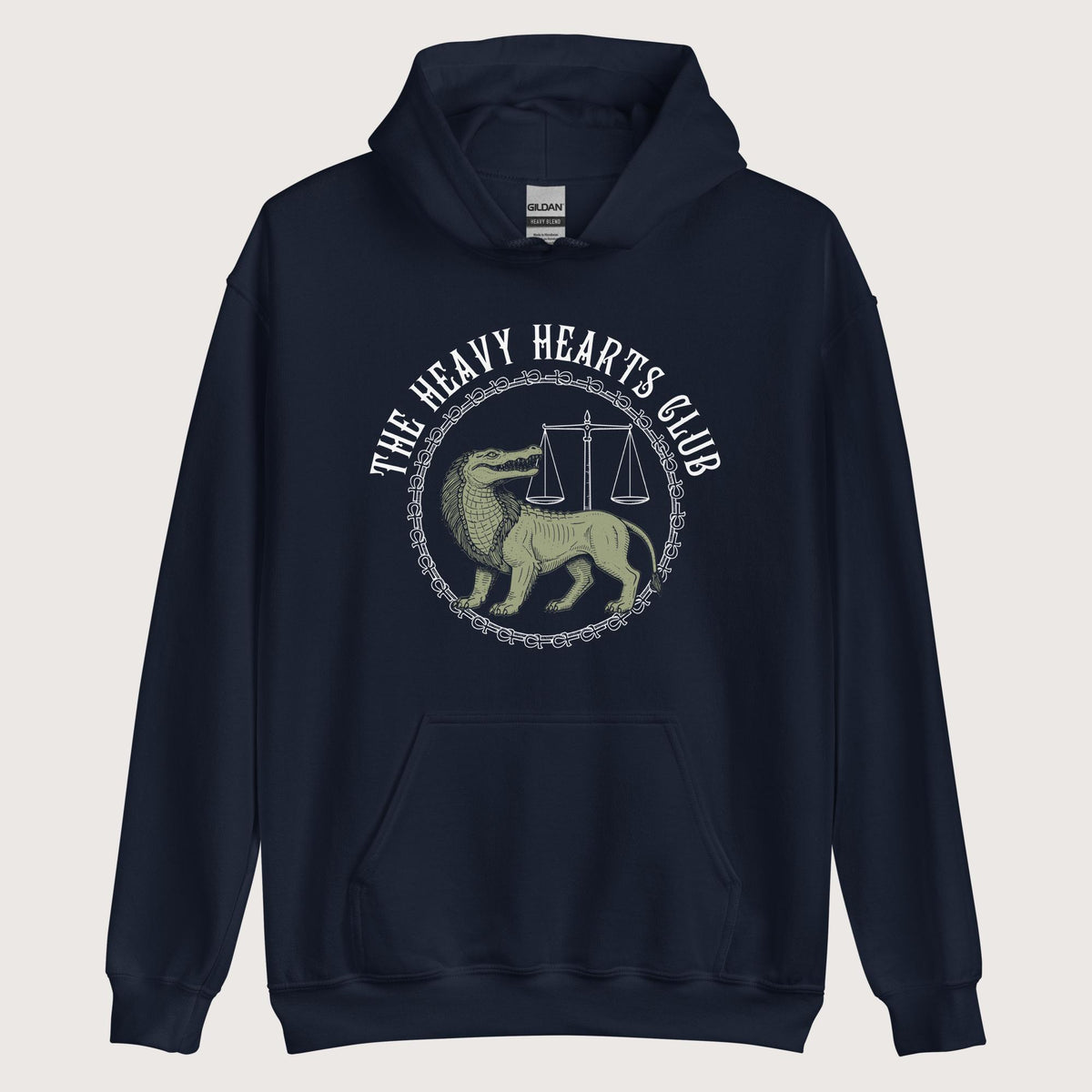 Navy The Heavy Hearts Club Hoodie - history buff gift by HistoHead