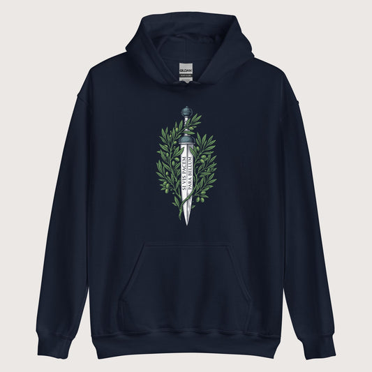 Navy Si Vis Pacem Para Bellum Latin Phrase Hoodie - history buff gift by HistoHead