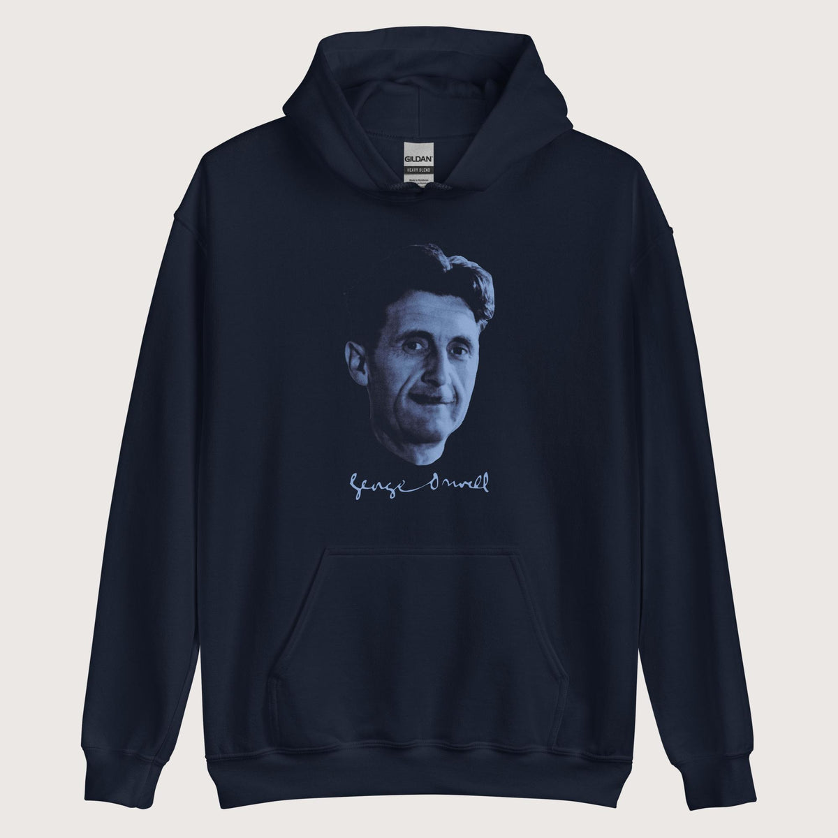 Navy George Orwell Hoodie - history buff gift by HistoHead