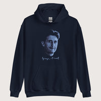 Navy George Orwell Hoodie - history buff gift by HistoHead