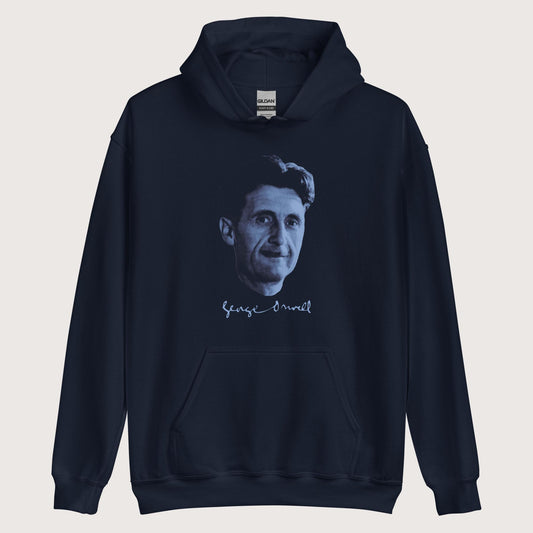 Navy George Orwell Hoodie - history buff gift by HistoHead